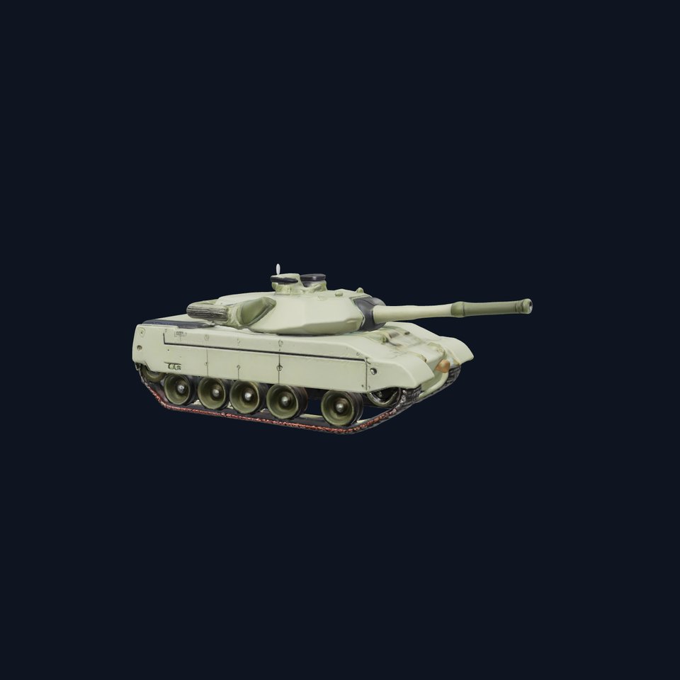 Olive Battle Tank model pack